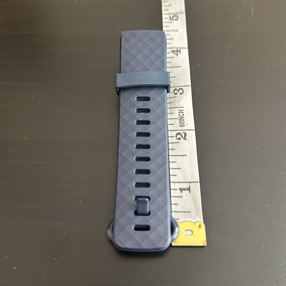 Navy FitBit band. Approx 8 inches. Rubber - Picture 5 of 5